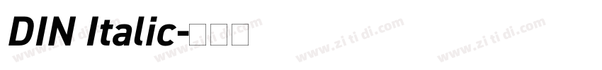DIN Italic字体转换